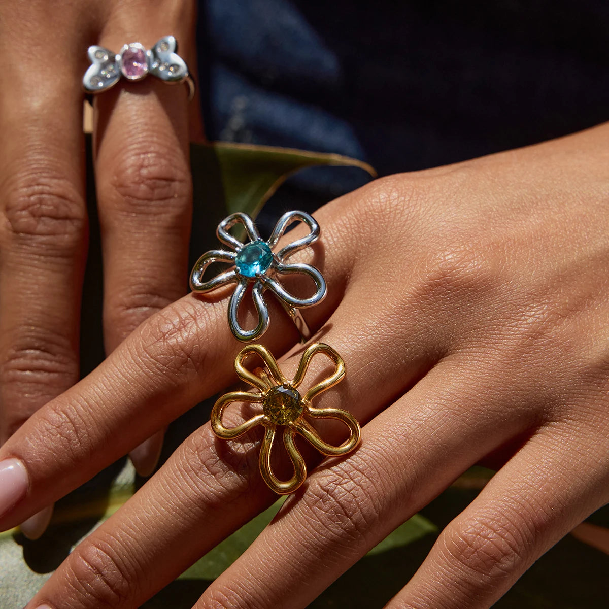 Bague Athéna en argent et or en acier inoxydable waterproof hypoallergéniques pas cher Thalassa bijoux