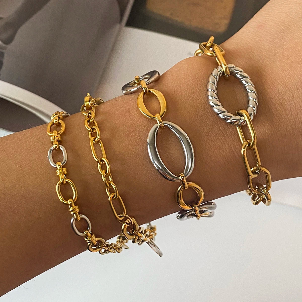 Hésita bracelet acier inoxydable pas cher 